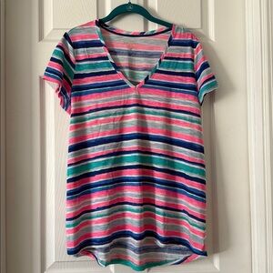 EUC Lilly Pulitzer Etta V-Neck Top Size Medium